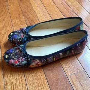🍰 FS/NY soleprints New York Times Square printed ballet flats